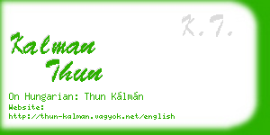 kalman thun business card